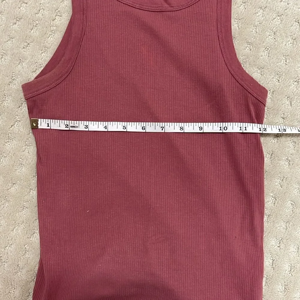 Gap Ribbed Tank Top, Size Extra Small, Rust - Picture 6 of 7
